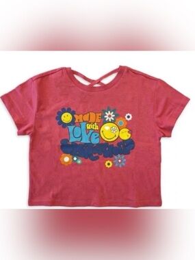 SmileyWorld Retro Graphic T-Shirt Bundle 2 Cropped & Boxy Groovy Hippie Vibe NWT